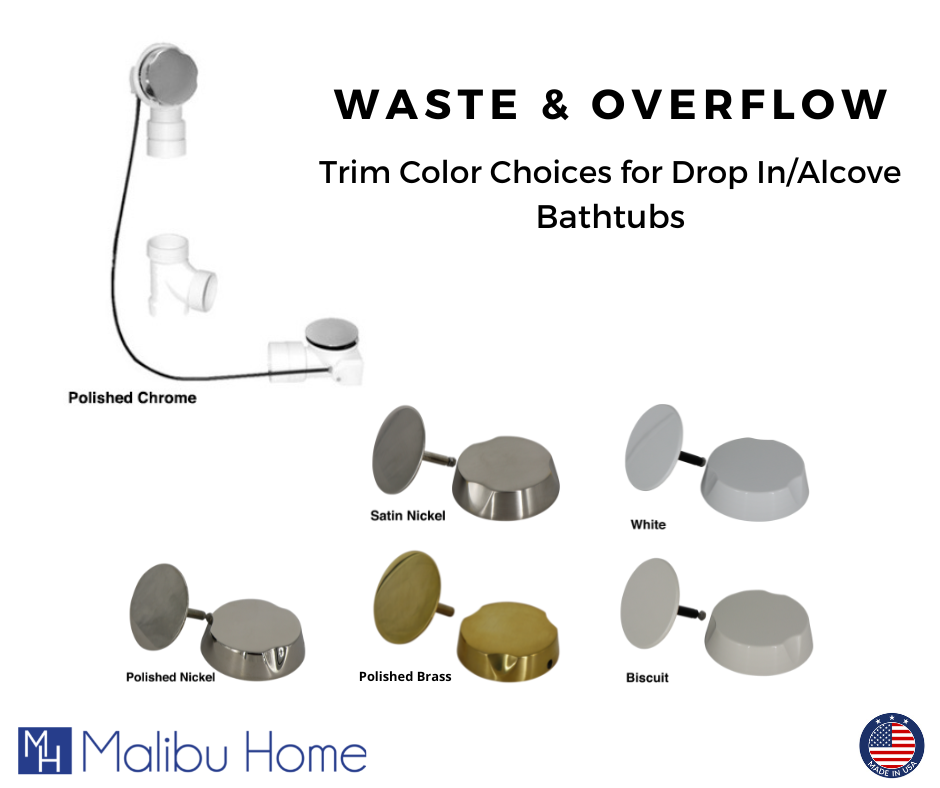 Maliub Home Waste and Overflow Trim Finishes