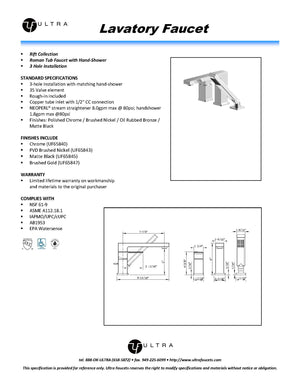 
                  
                    Malibu Rift Two-Handle Roman Tub Faucet with Hand-Shower
                  
                