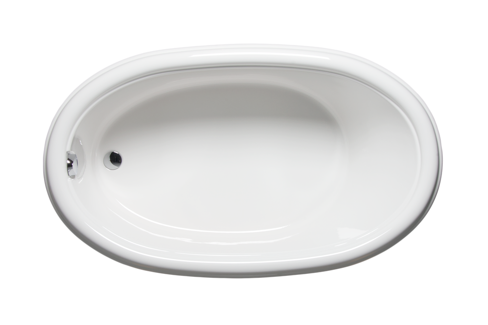 Malibu Home Oval Drop In Acrylic Bathtub White