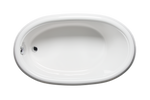 Malibu Home Oval Drop In Acrylic Bathtub White
