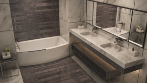 
                  
                    Malibu Tulum LH Rectangle Soaking Bathtub 60" x 32" x 18"
                  
                